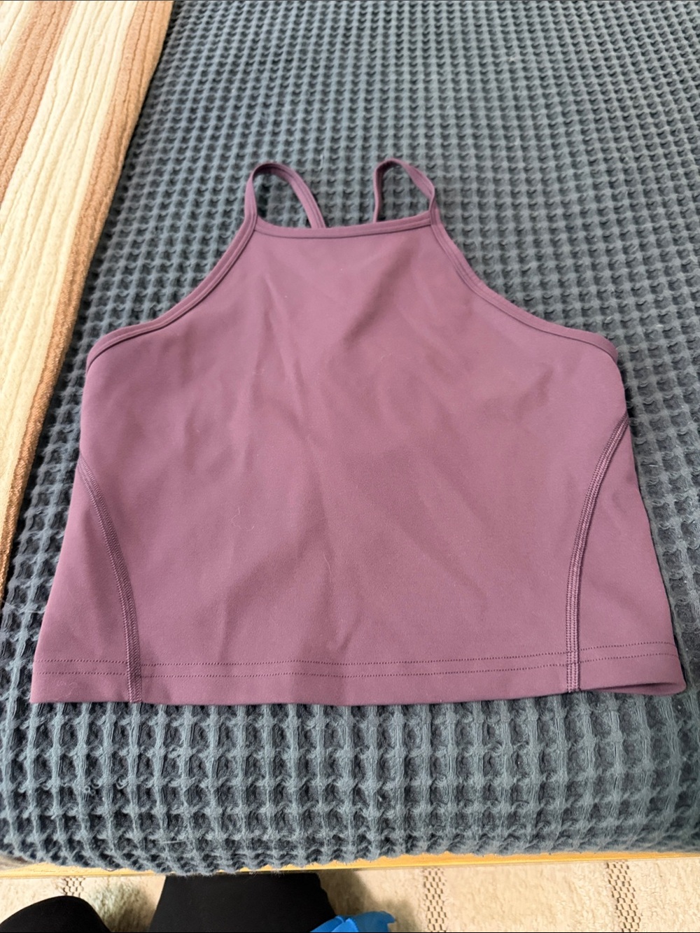 Women’s High-Neck Bralette Tank - Plum